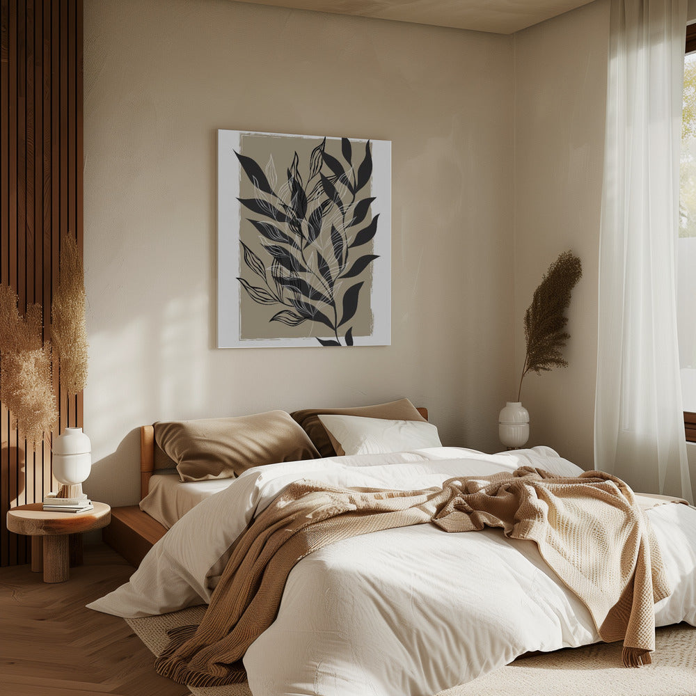 Minimalistisches botanisches Design | Leinwand