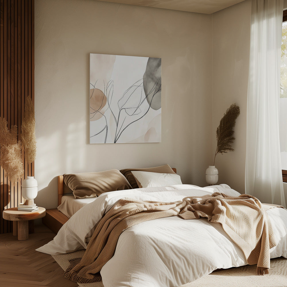 3er Set Ätherische Flora | Leinwand