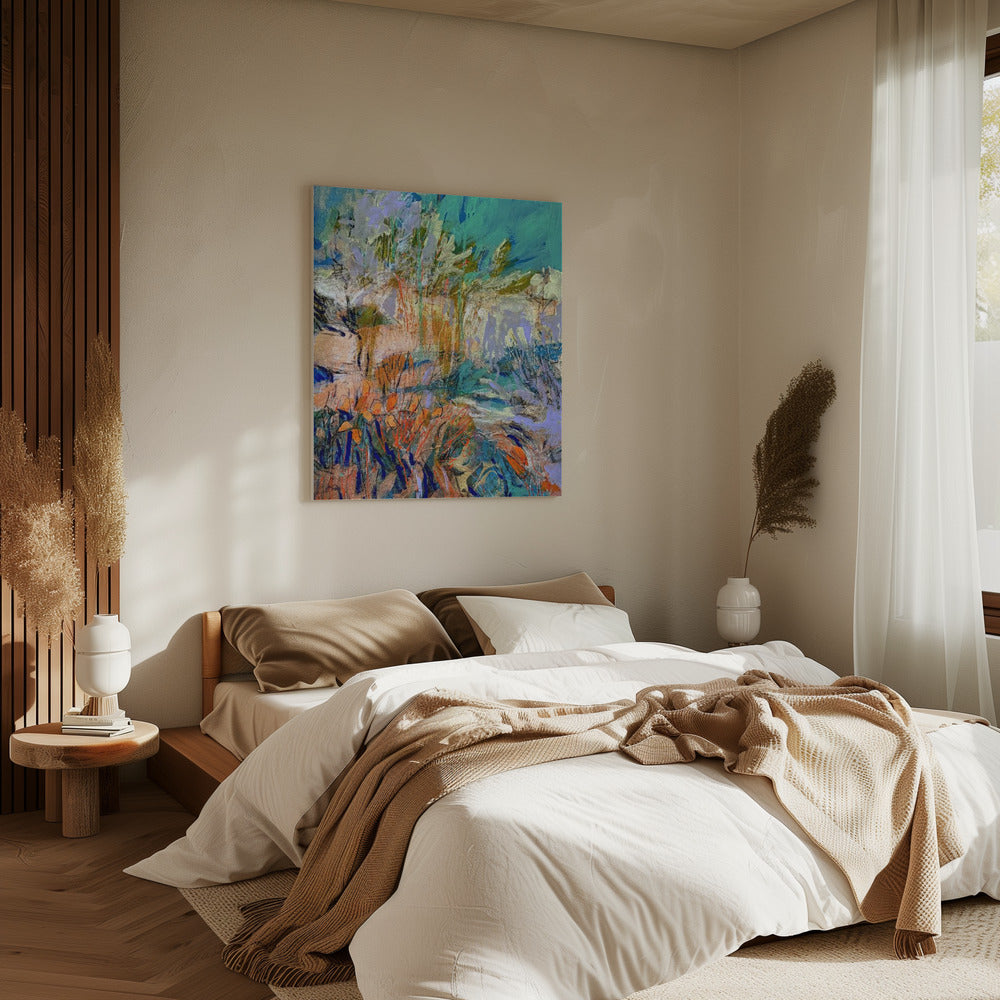Traumlandschaft Pinselstriche | Leinwand