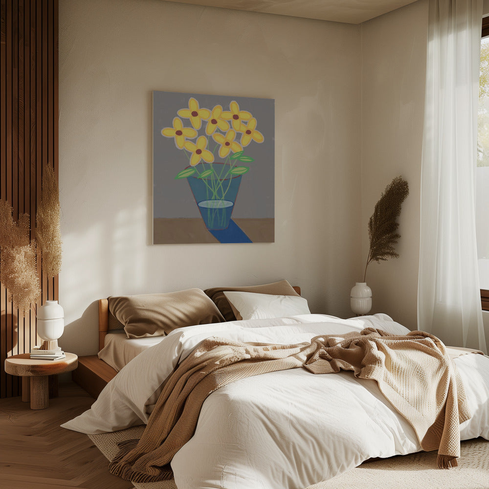 Gänseblümchen in Vase | Leinwand
