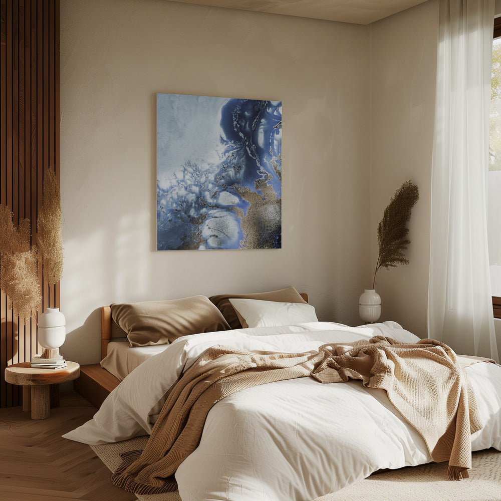 Zen Art 'Ocean Wave Waltz 2' - Aquarellwellen | Leinwand