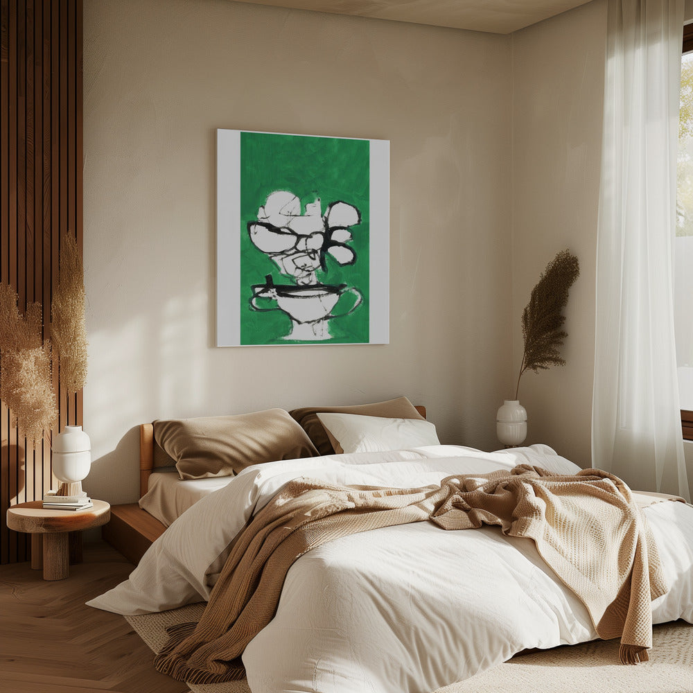 Die Linie des Überflusses: Obst-Blumen-Schale 1 | Leinwand