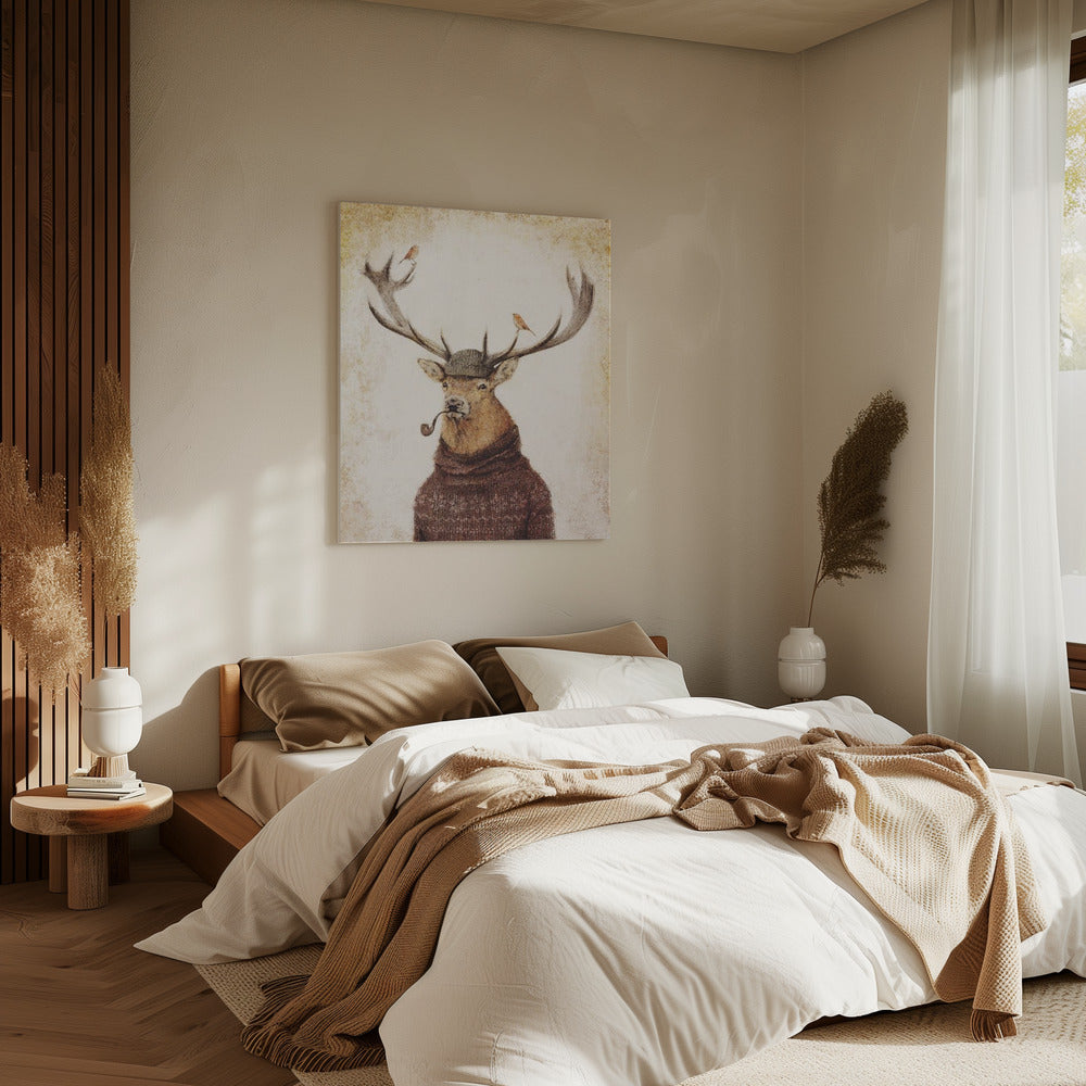Winterhirsch | Leinwand