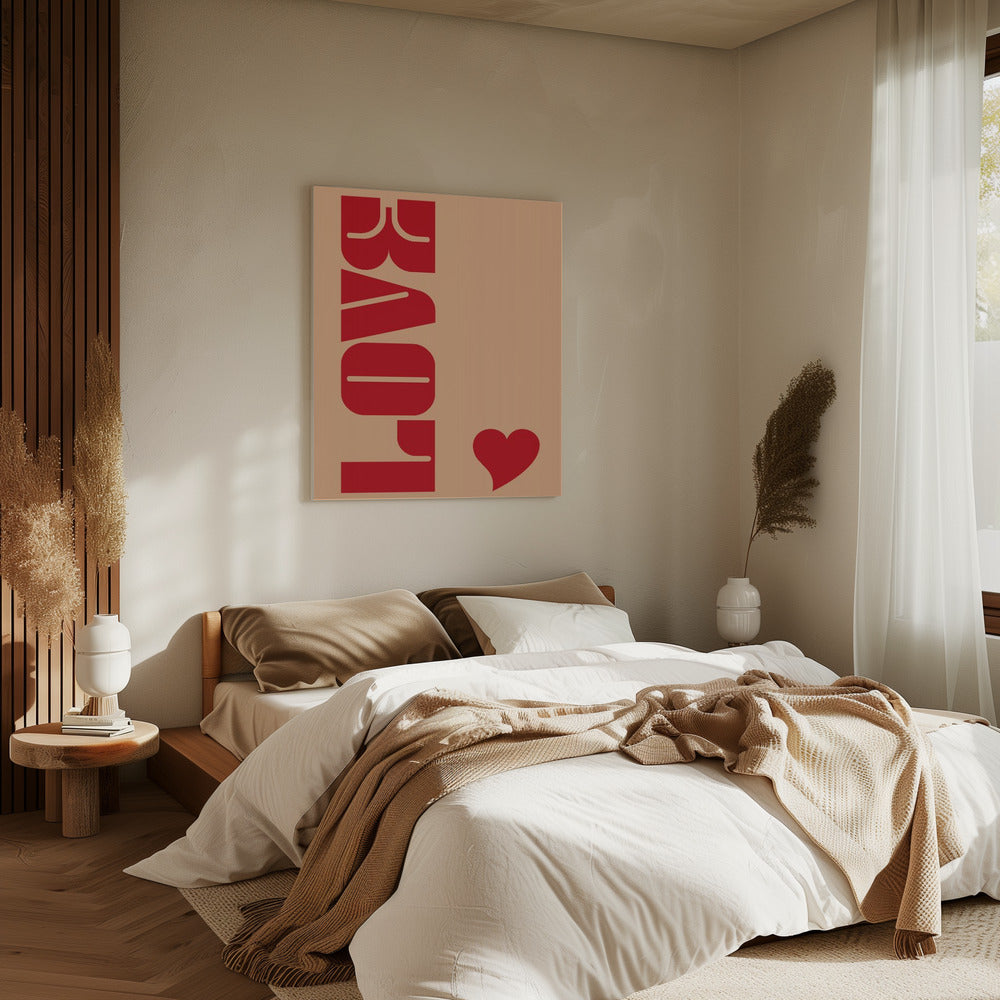 Red Bold Lettering | Canvas