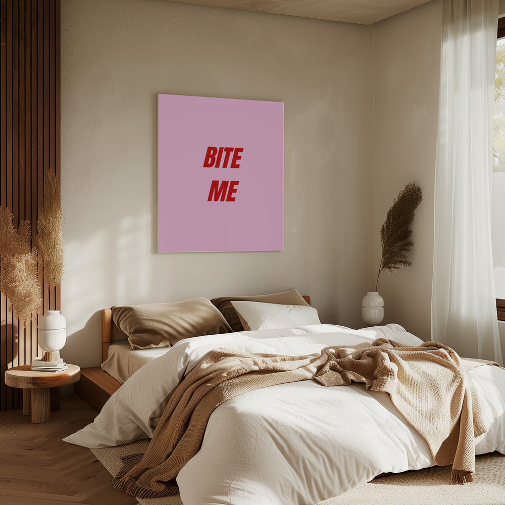 Red on Pink Boldness | Canvas