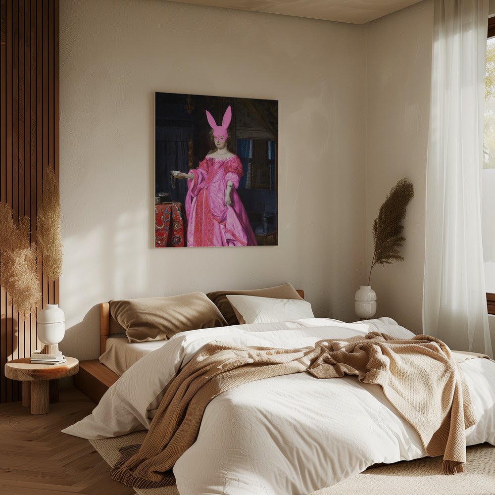 Rosa Maskerade Herzogin | Leinwand