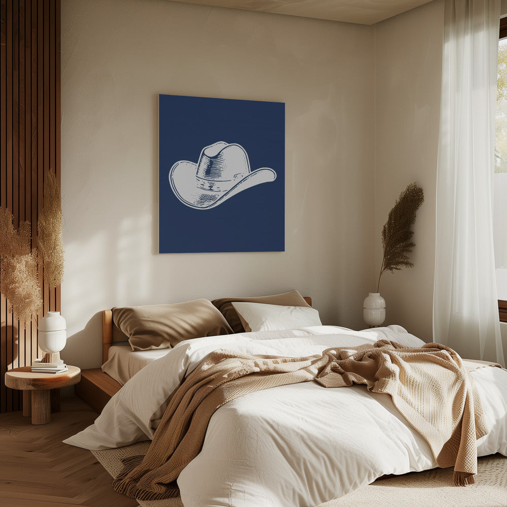 Marineblauer Cowboyhut | Leinwand