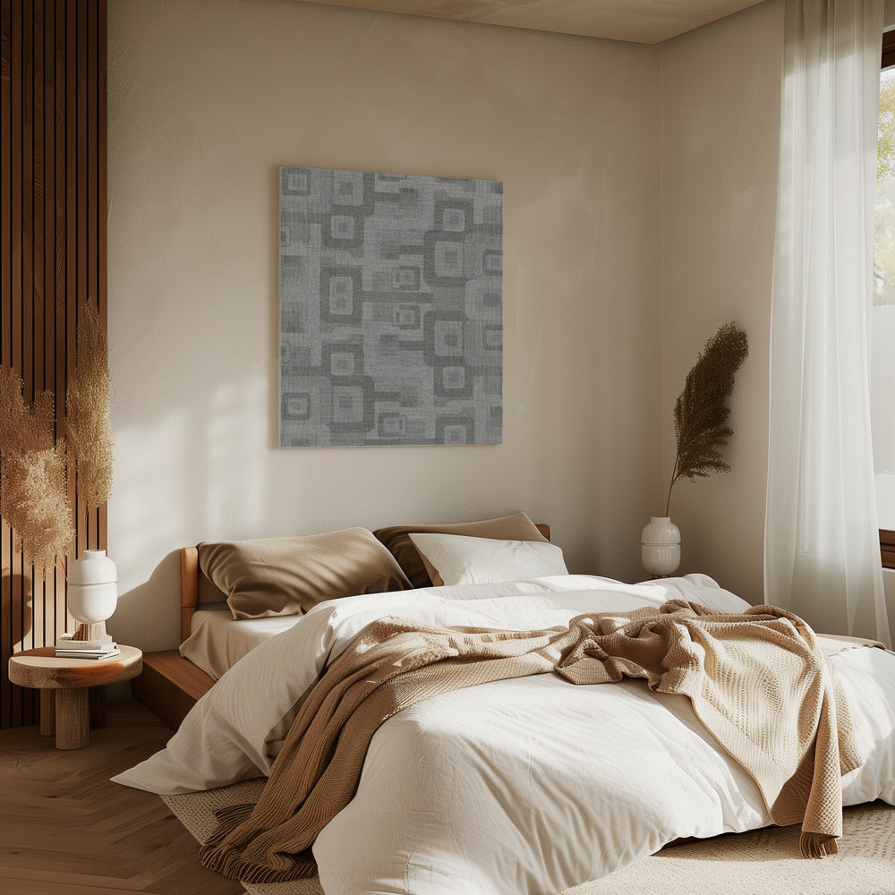 Retro Geometrischer Fluss | Leinwand