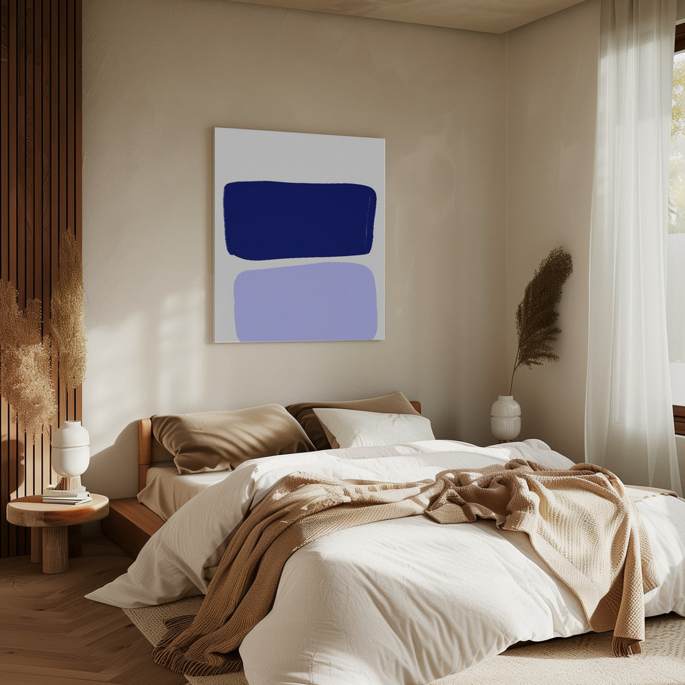 Zwei blaue Blöcke | Leinwand