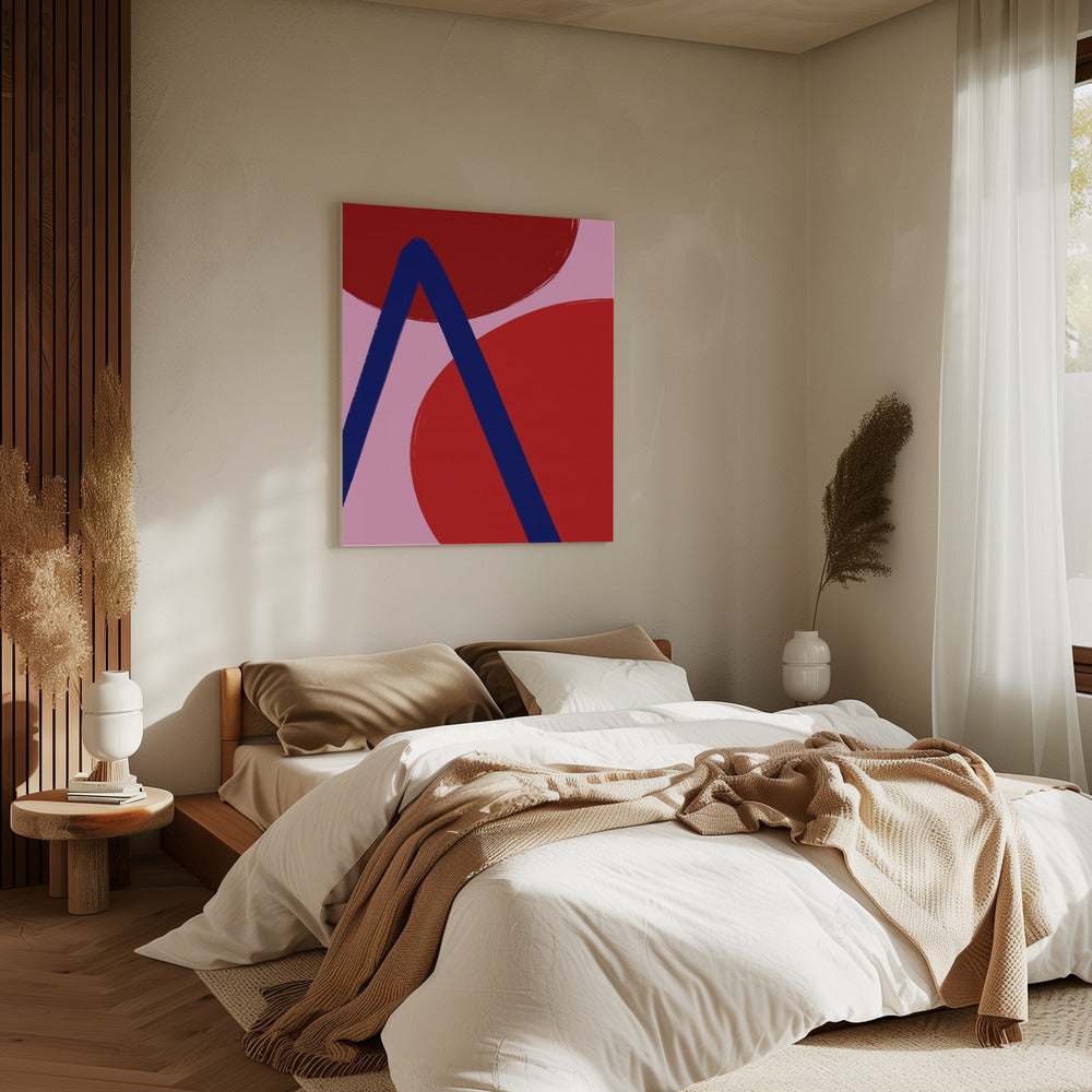 Purpurrote Geometrie | Leinwand
