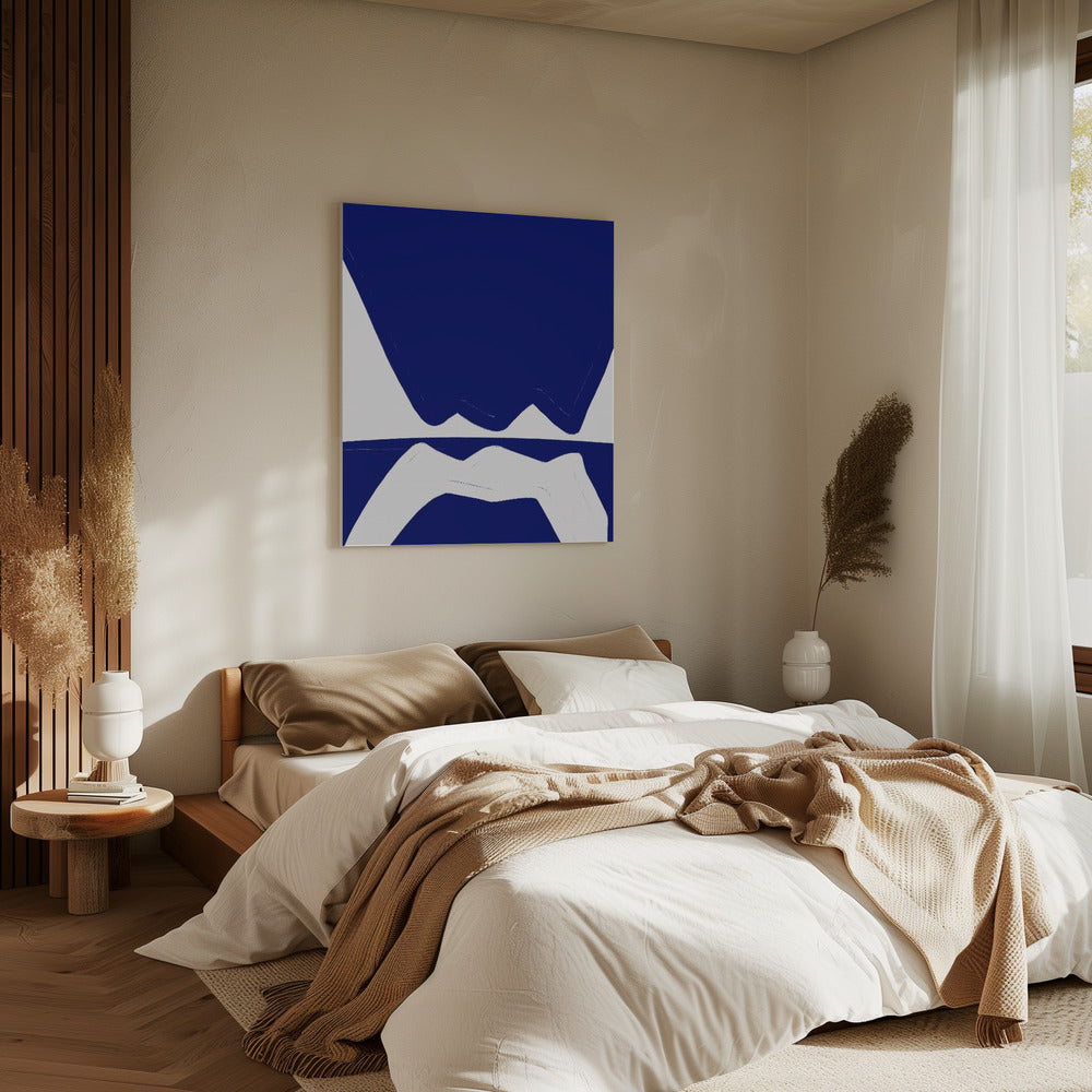 Blaue Wellen Harmonie | Leinwand