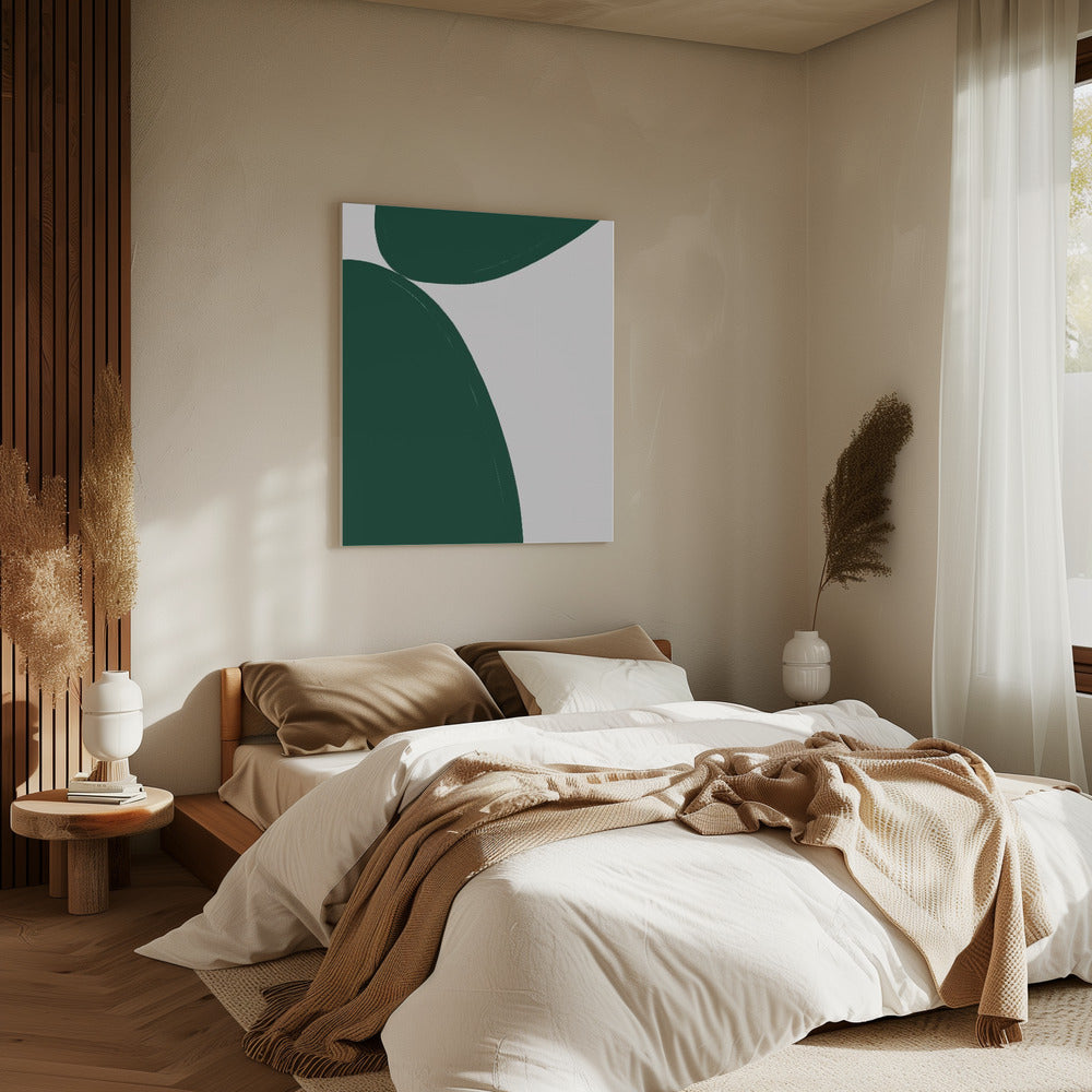 Grüner Minimalismus | Leinwand