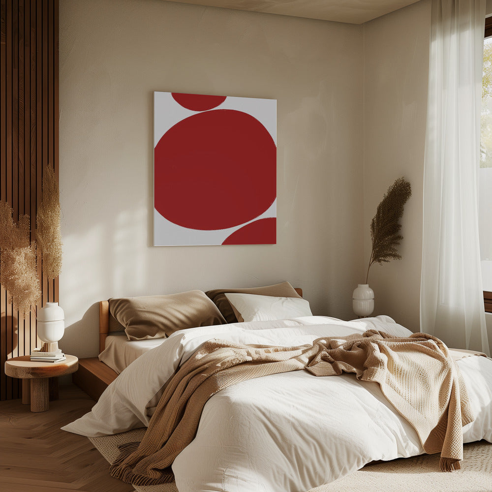 Kräftige rote Kreise | Leinwand