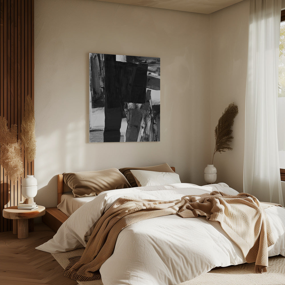 Monochromes Chaos | Leinwand