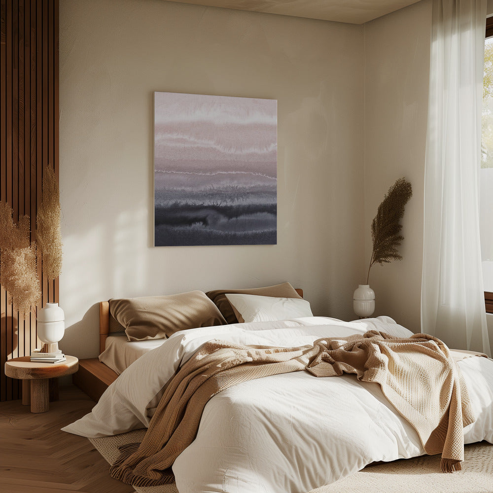 Innerhalb der Gezeiten Schwarzer Sandstrand | Leinwand