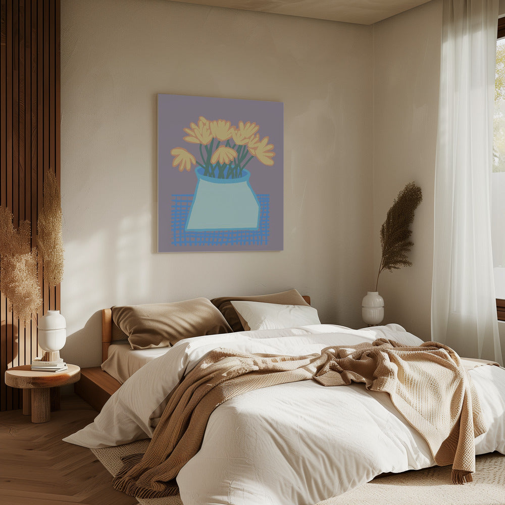 Gänseblümchen in Vase | Leinwand