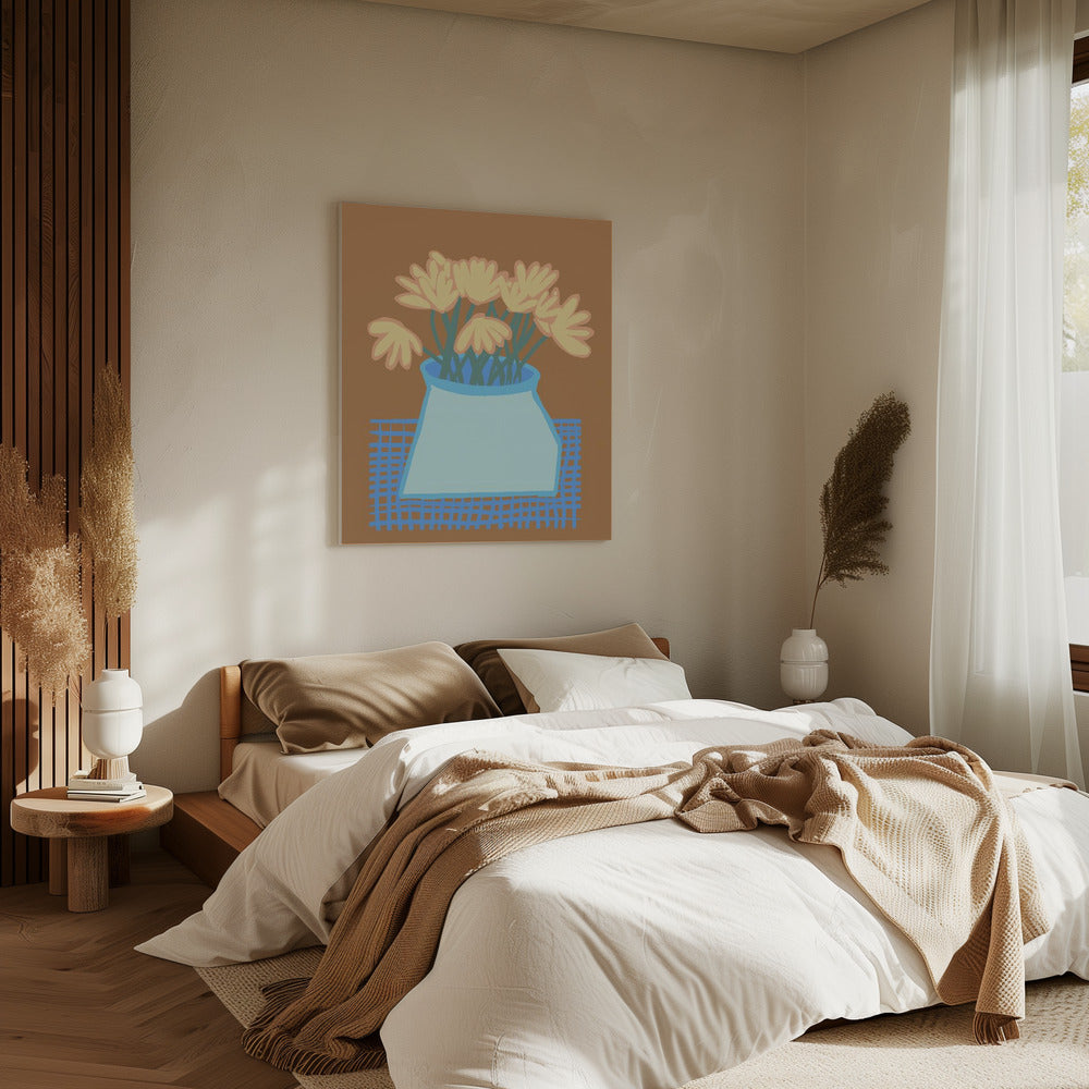 Gänseblümchen in Vase | Leinwand