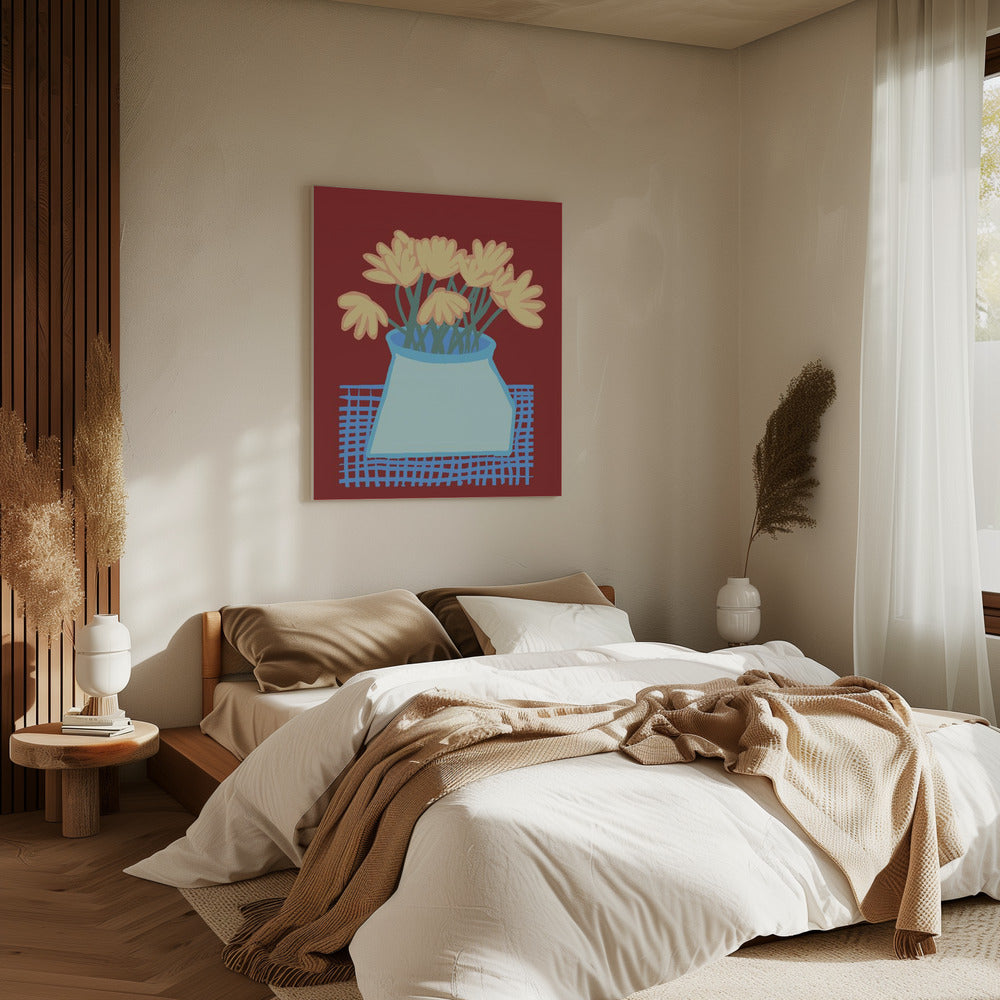 Gänseblümchen in Vase | Leinwand