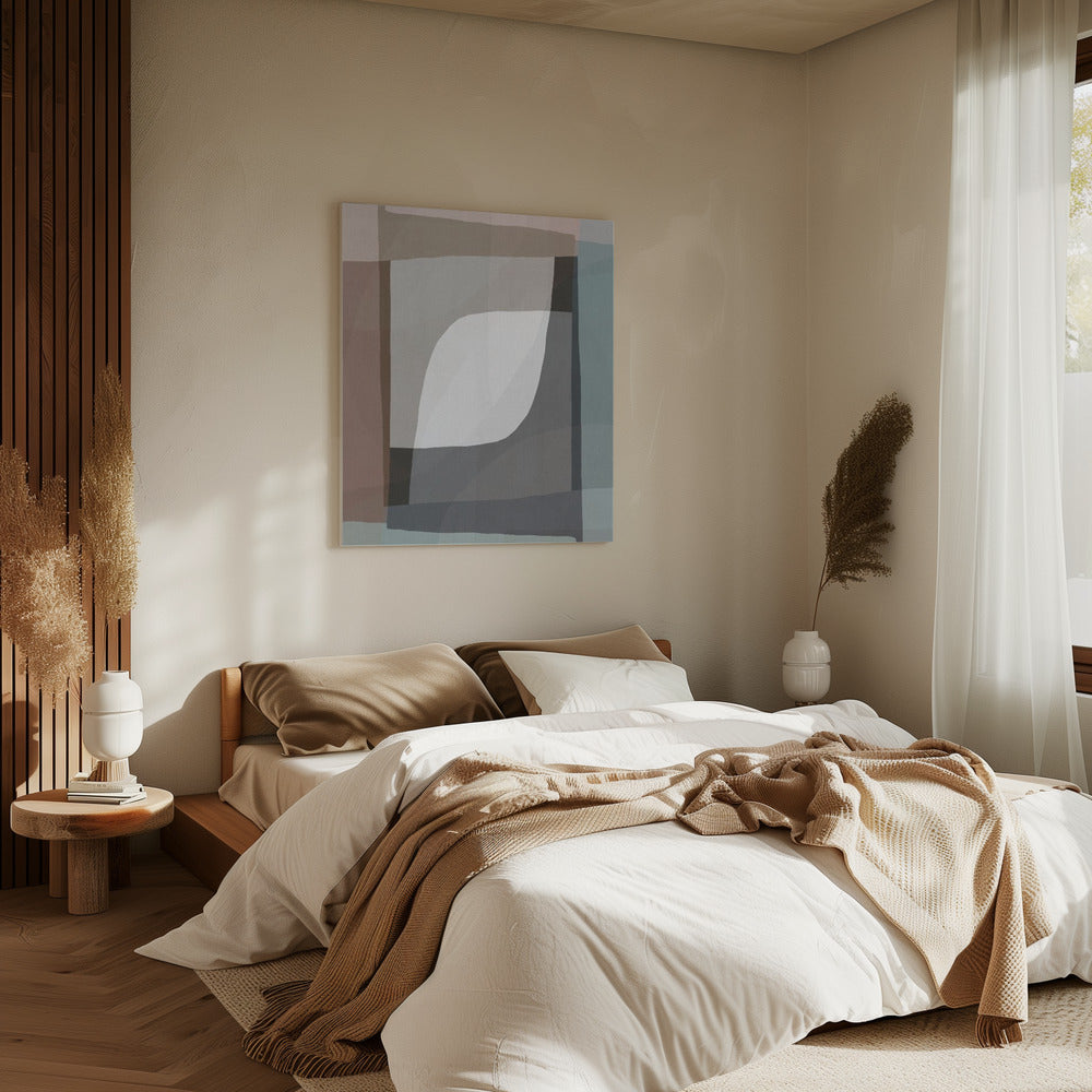 Geometrische Formen und gedämpfte Erdtöne | Leinwand