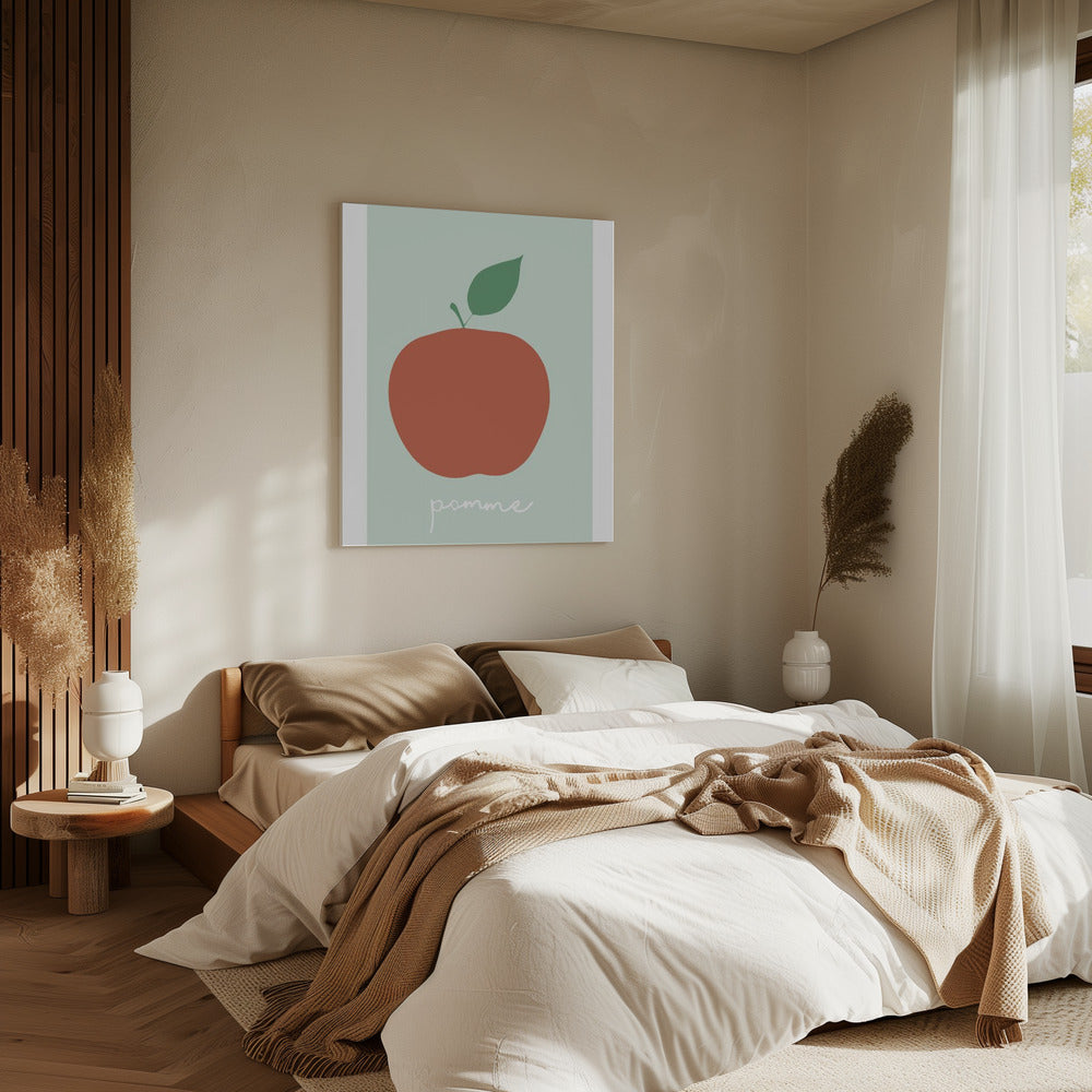 La Pomme (Gedämpftes Rot) | Leinwand