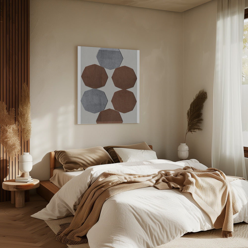 Faceted Earth Shapes | Canvas