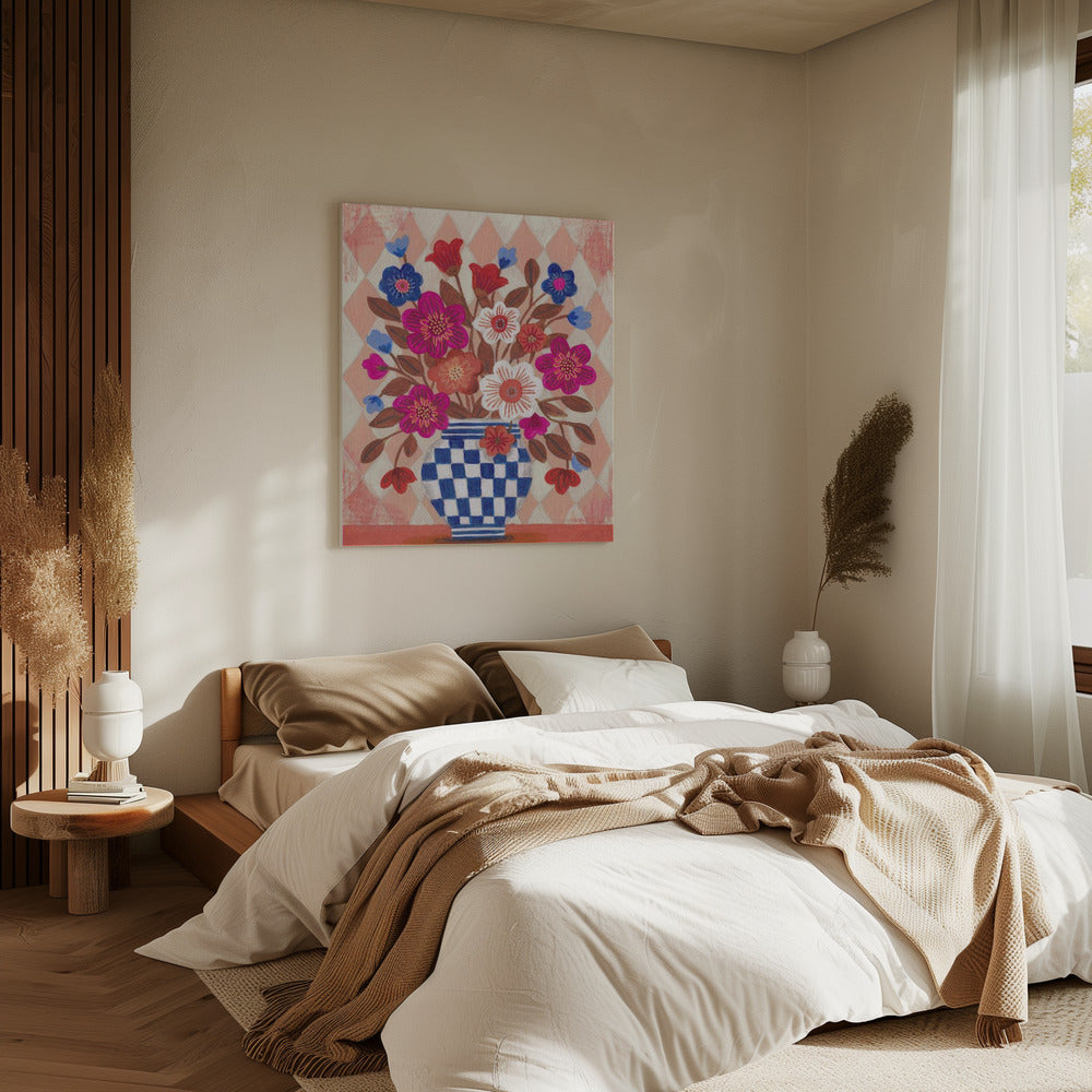 Vase Blumen Helle & Blaue | Leinwand