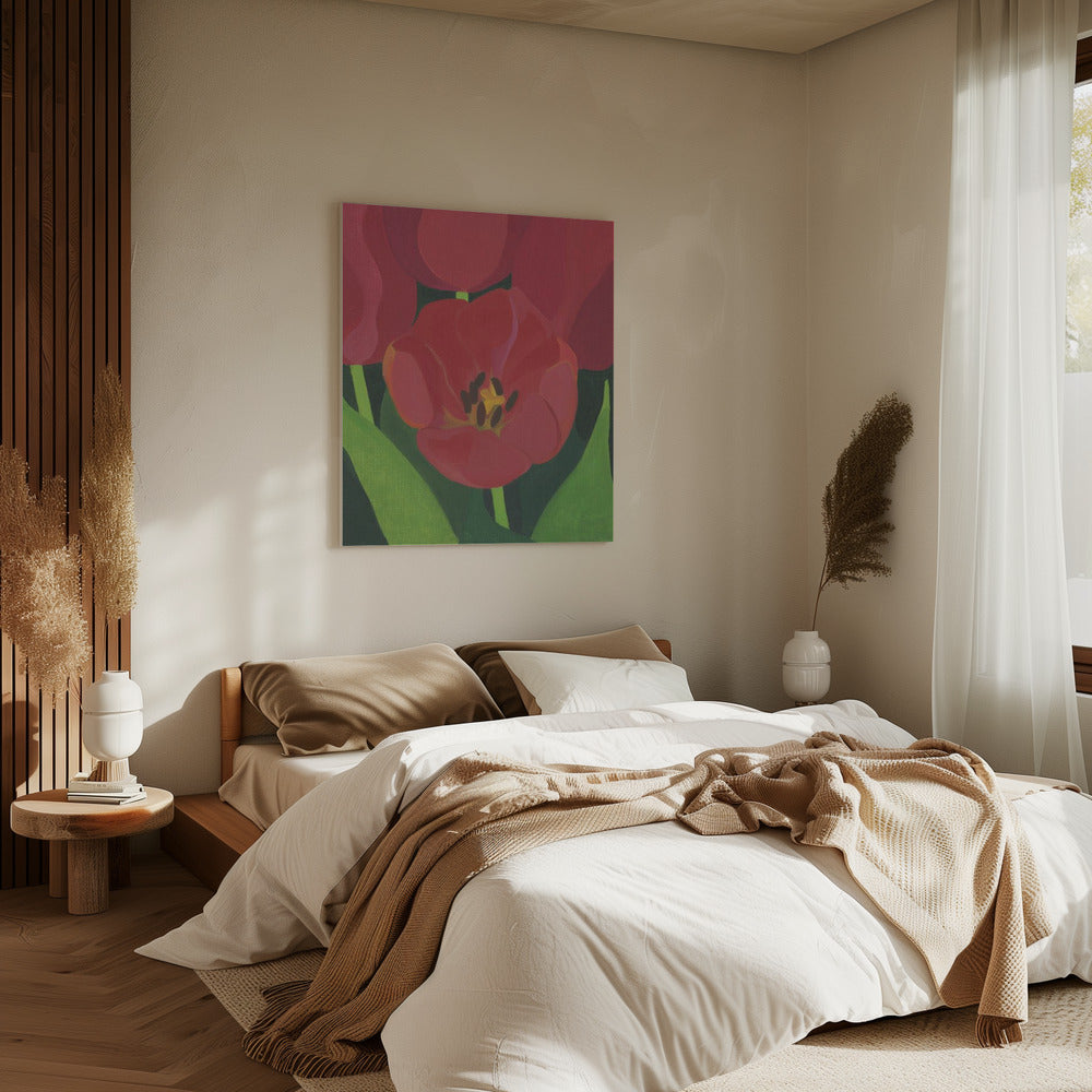 Leichte rote Tulpen | Leinwand