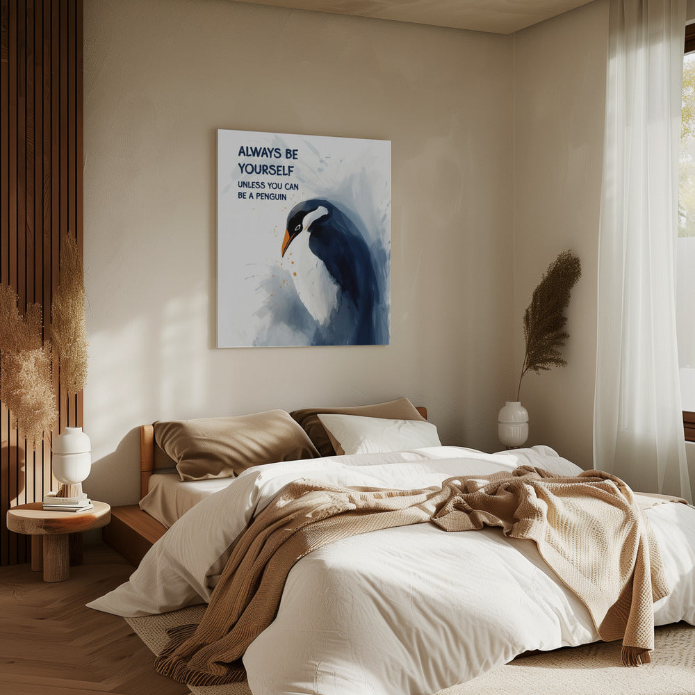 Sei ein Pinguin | Leinwand