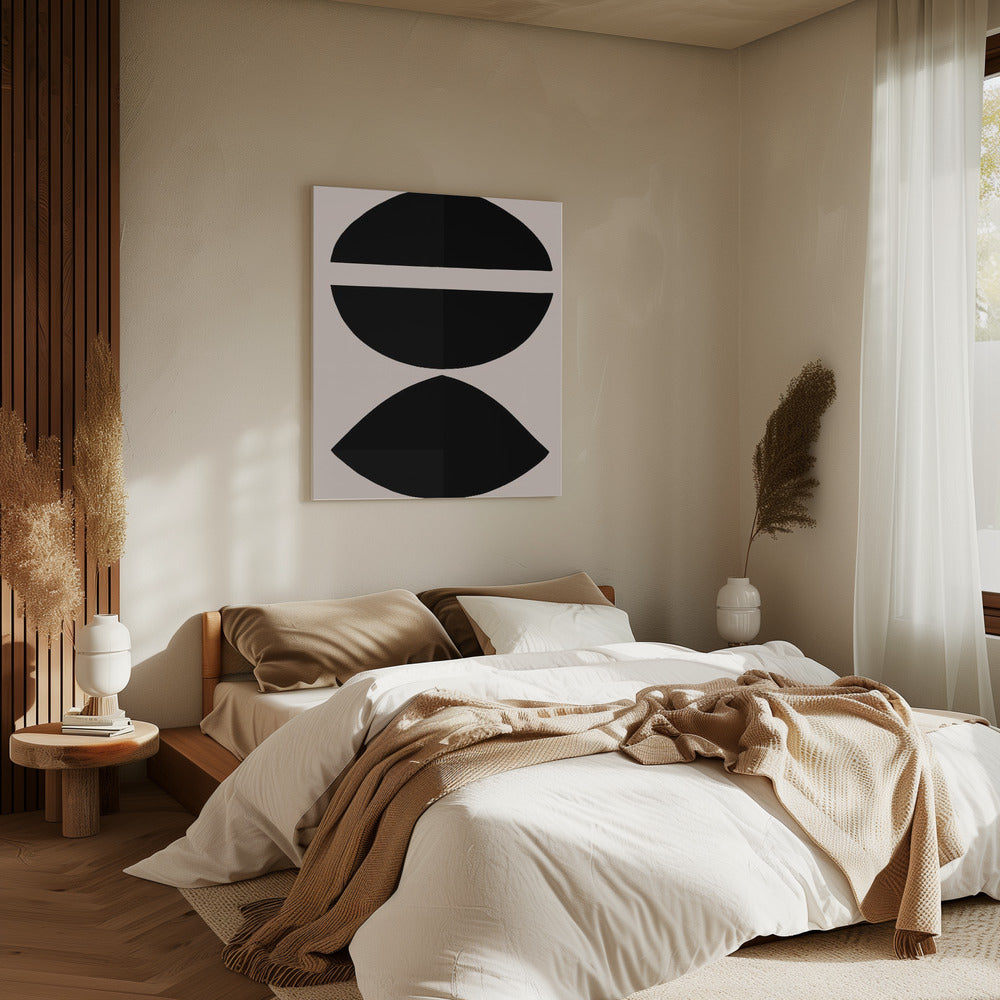 Schwarze geometrische Formen | Leinwand