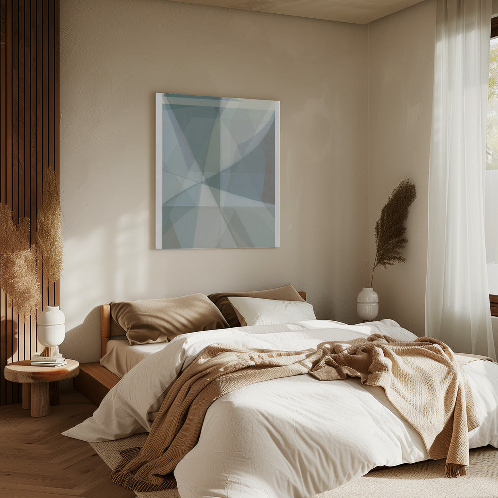 Weiche Pastelltöne bilden geometrische Formen | Leinwand