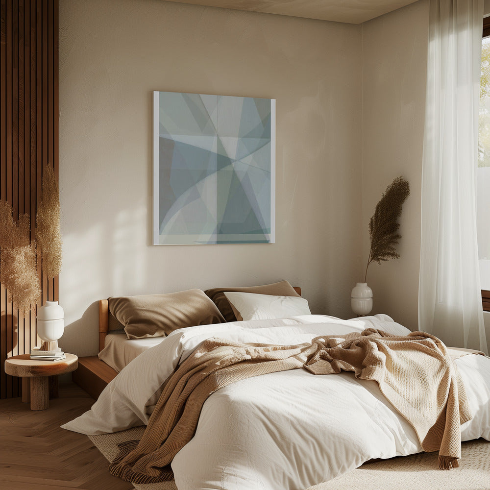 Geometrische Formen in gedämpften Tönen | Leinwand