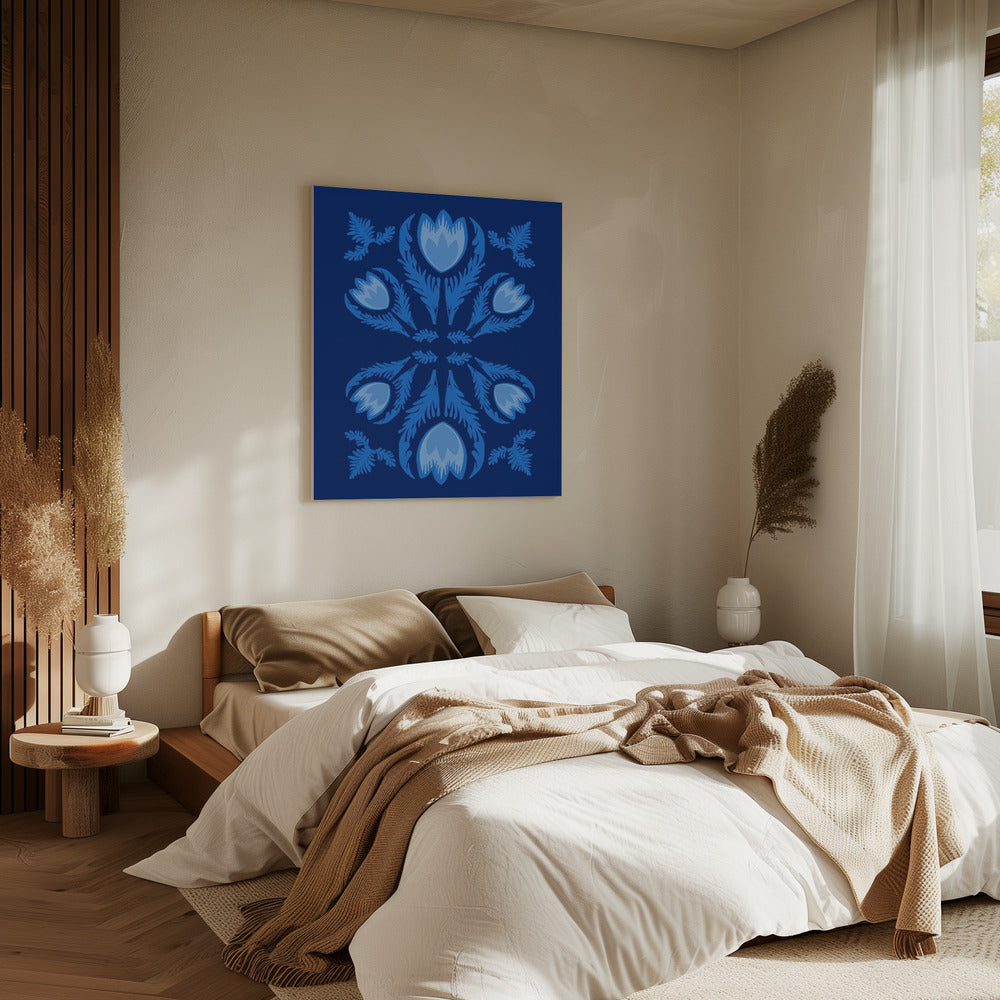 Grafische Blumen Leuchtende Tulpen | Leinwand