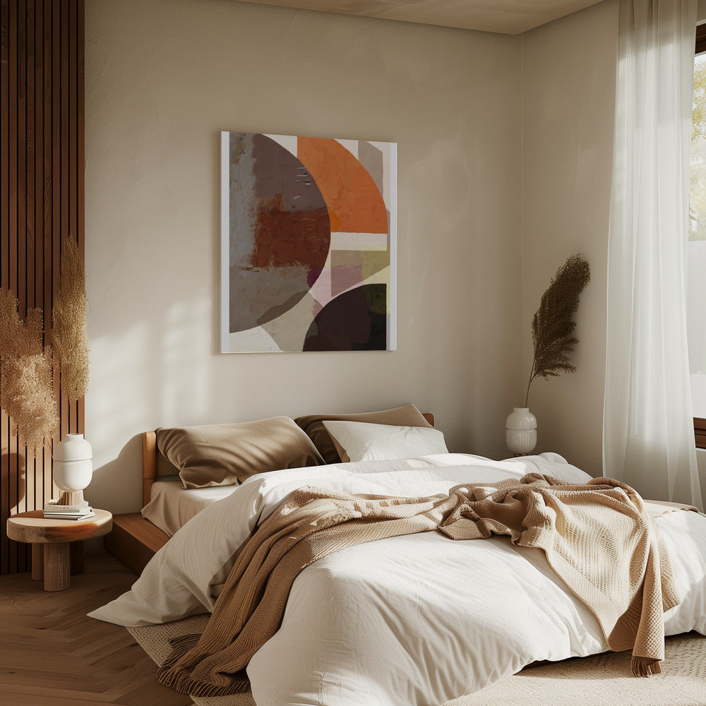 Kräftige geometrische Formen und erdige Töne | Leinwand