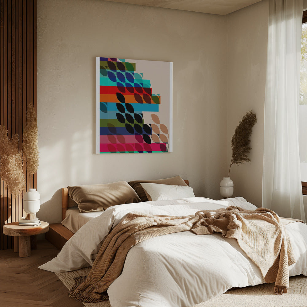 Geometrische Formen und leuchtende Farben | Leinwand