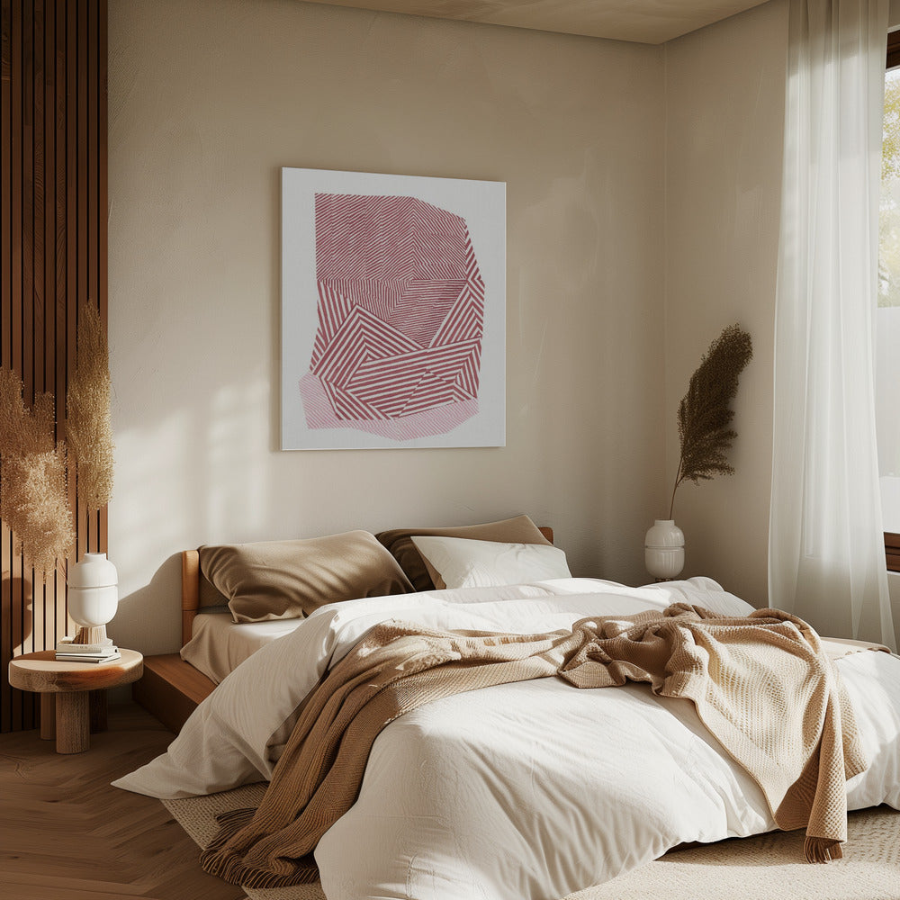 Gestreifte geometrische Form | Leinwand