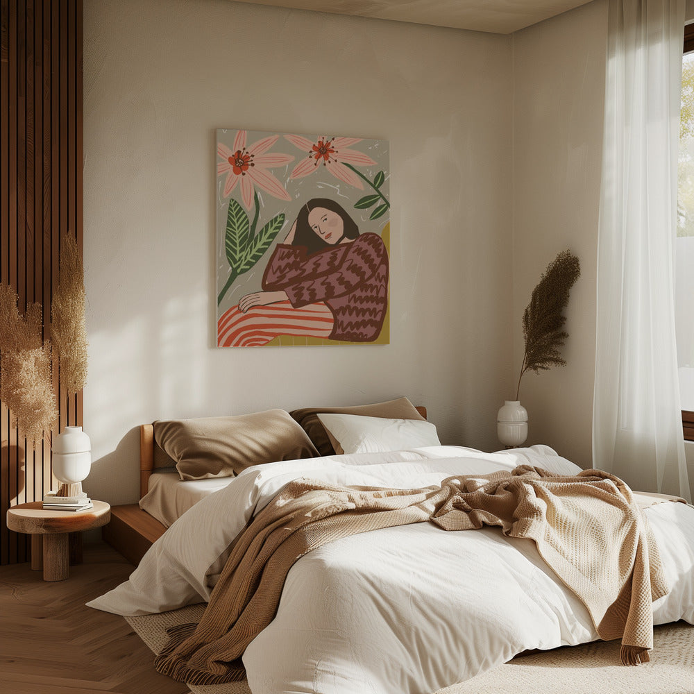 Sitzende Dame | Leinwand