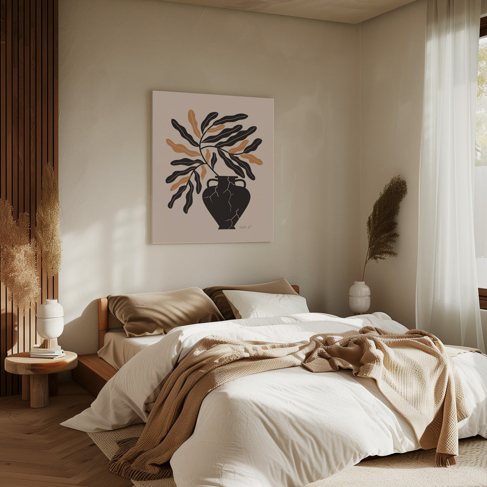 Sanftes Leben in einer zerbrochenen Vase | Leinwand