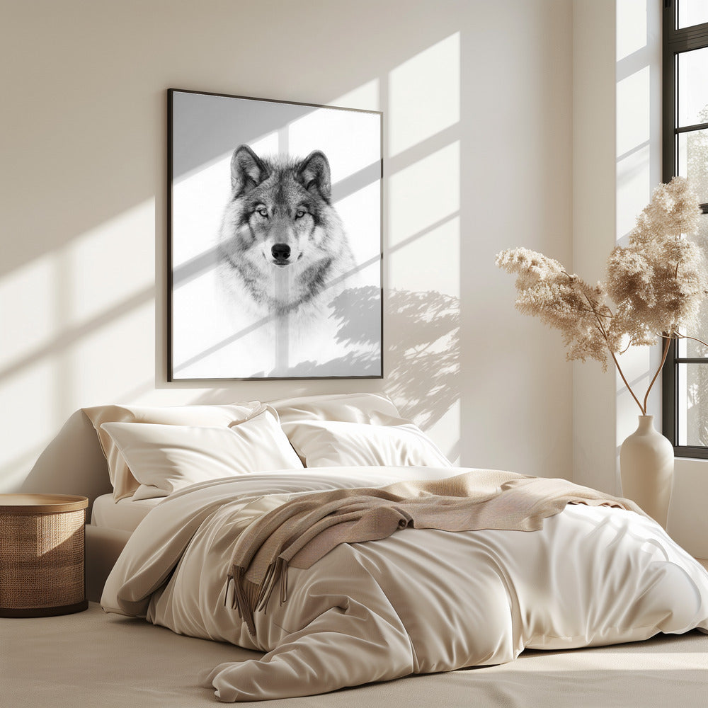 Porträt eines Timberwolfs | Poster