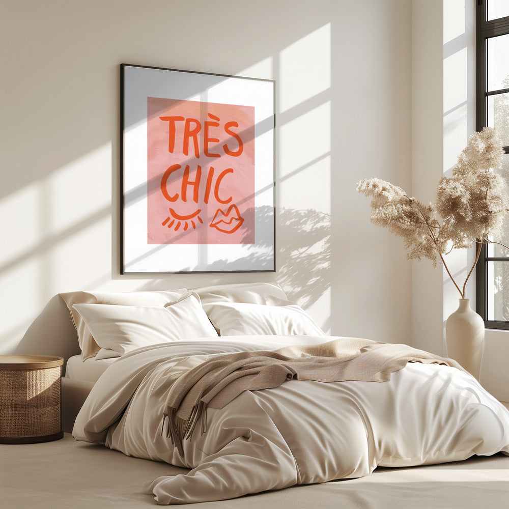 Très Chic rosa Rahmen | Poster