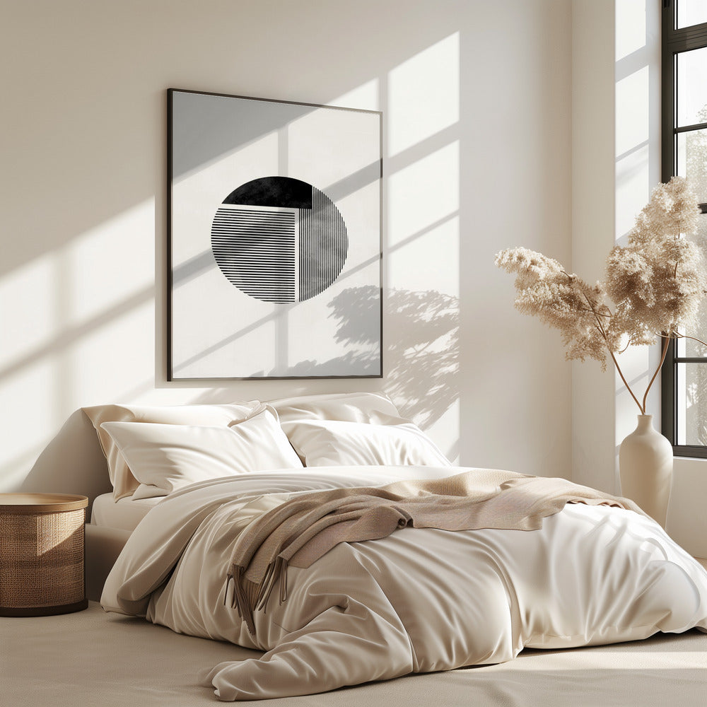 Minimalistisches rundes Poster