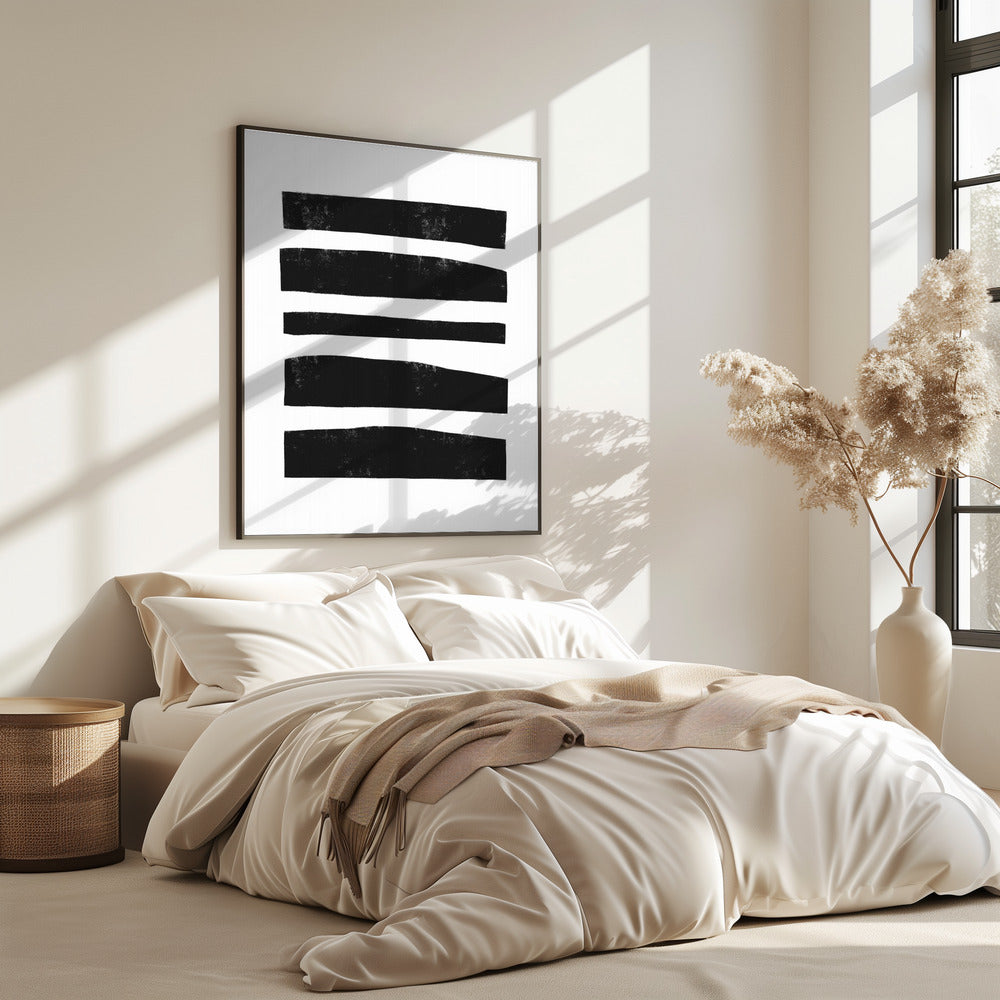 Monochrome Streifen | Poster