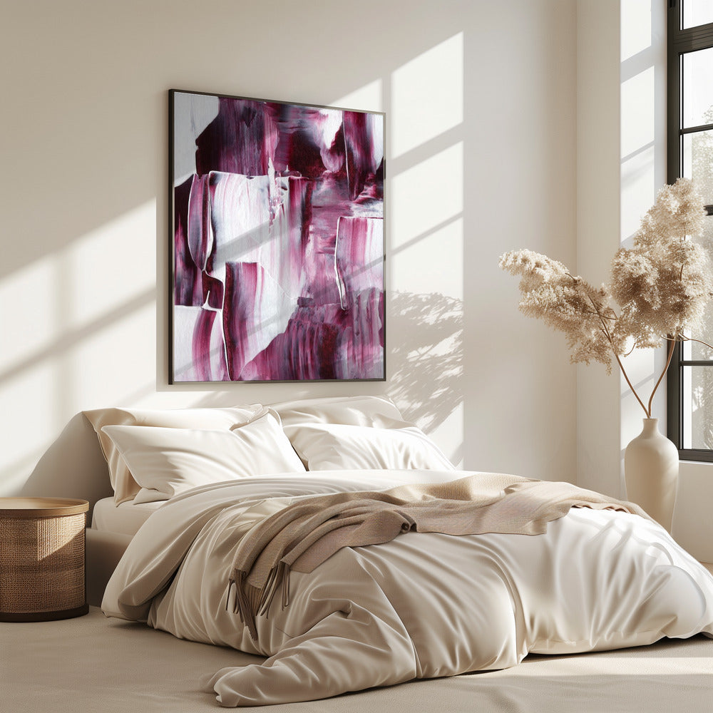 Purpurrote Pinselstriche | Poster