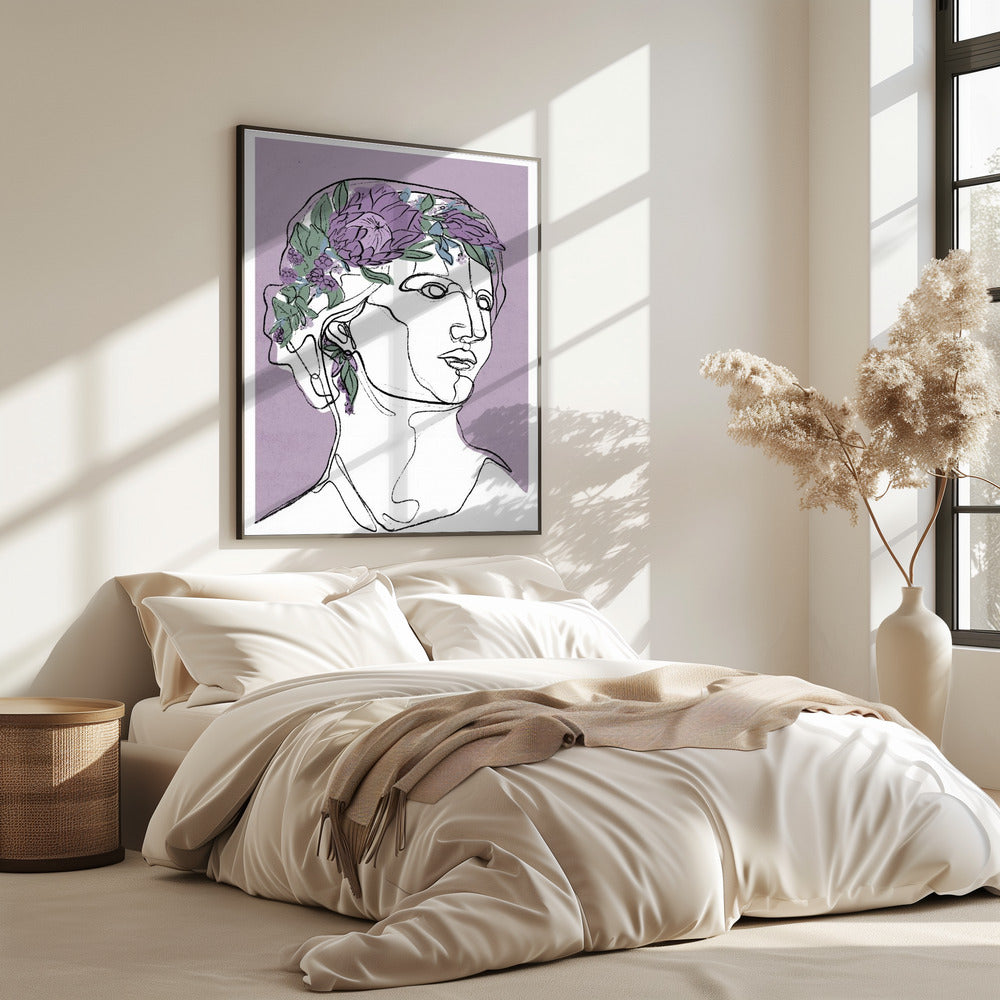 Florale Umriss-Muse | Poster