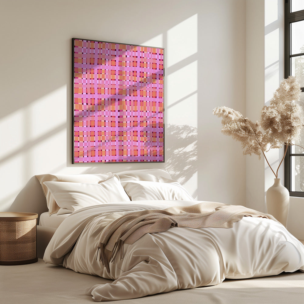 Warped Pink Lines | Poster