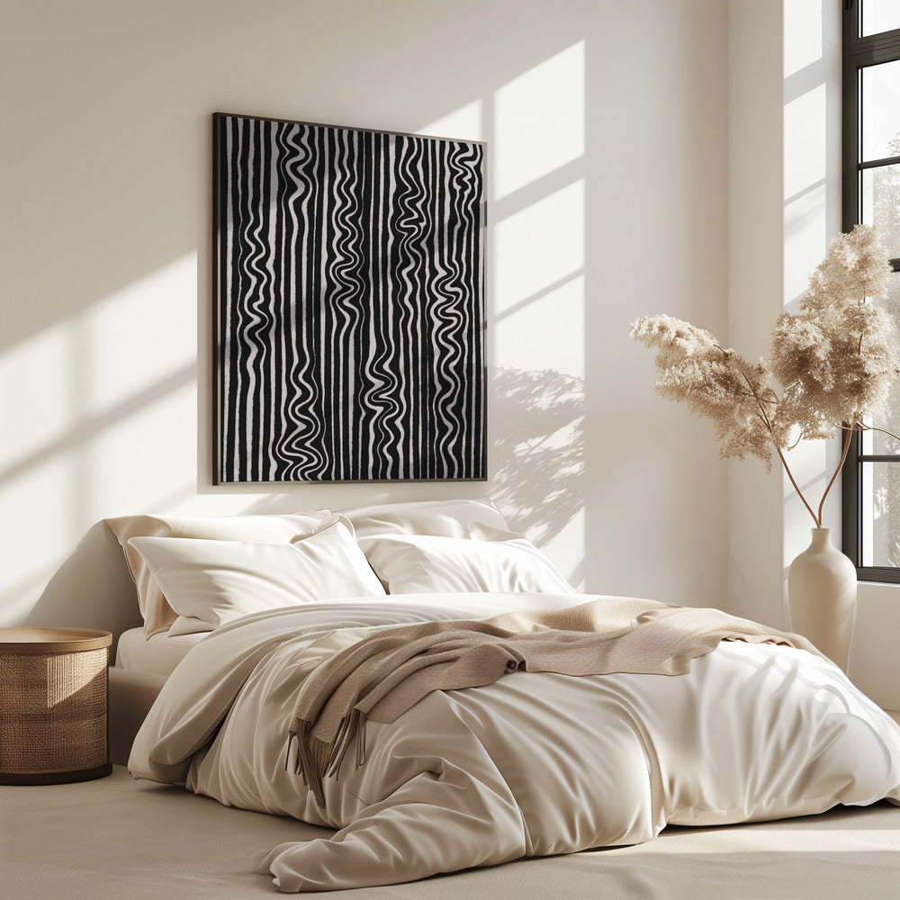 Wavy Zebra Stripes | Poster