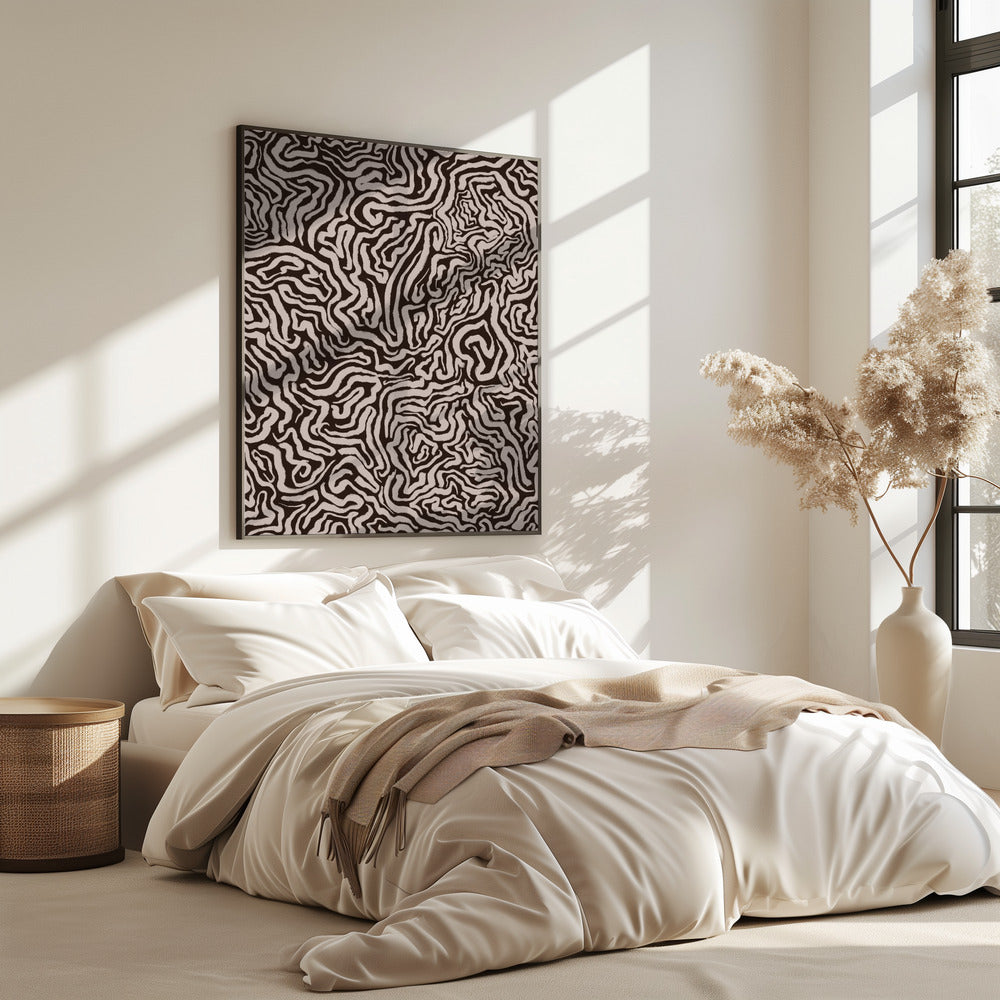 Abstrakte Labyrinthlinien | Poster