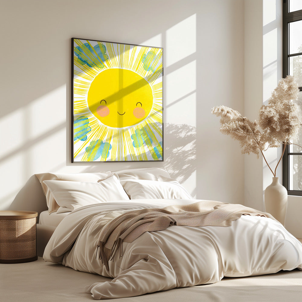 Sonniges Lächeln Glückseligkeit | Poster