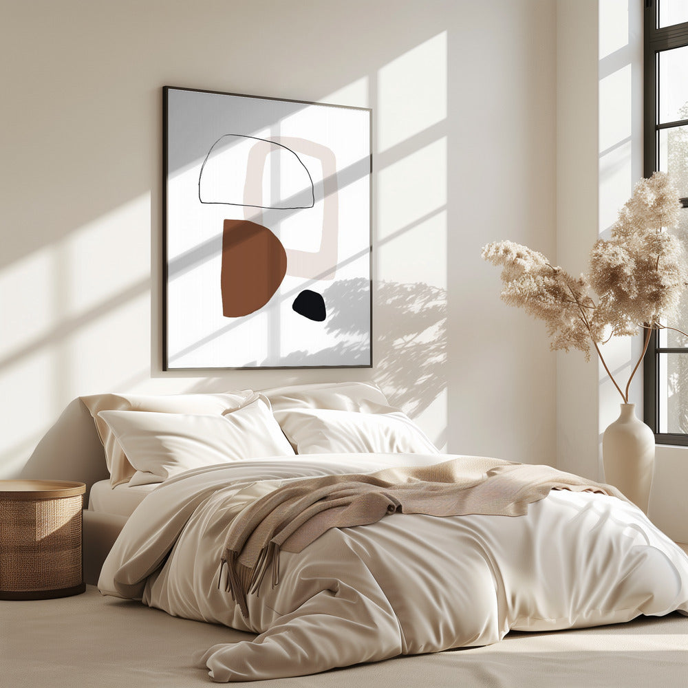 Minimalist Geometric Shapes in Earthy Tones | Poster