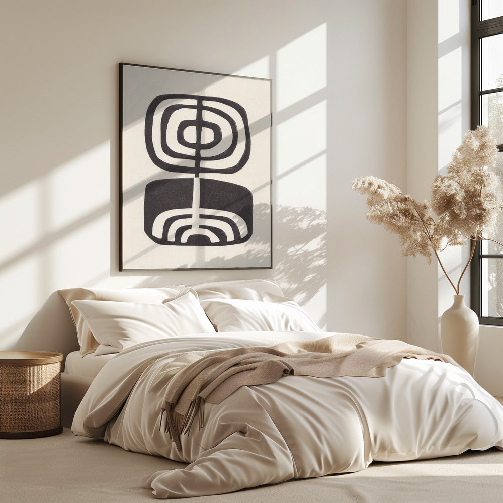 Moderne Pflanze / Linoldruck | Poster