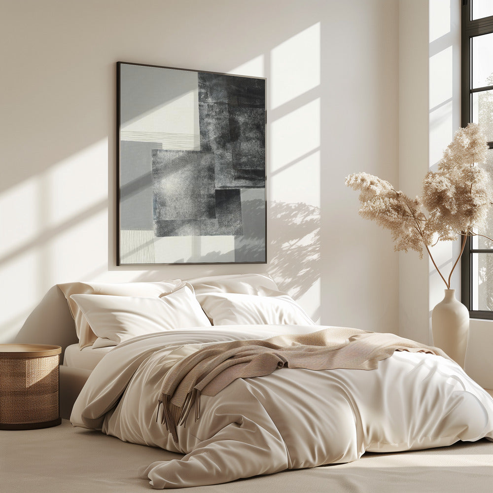 Monochrome Blöcke #1 | Poster